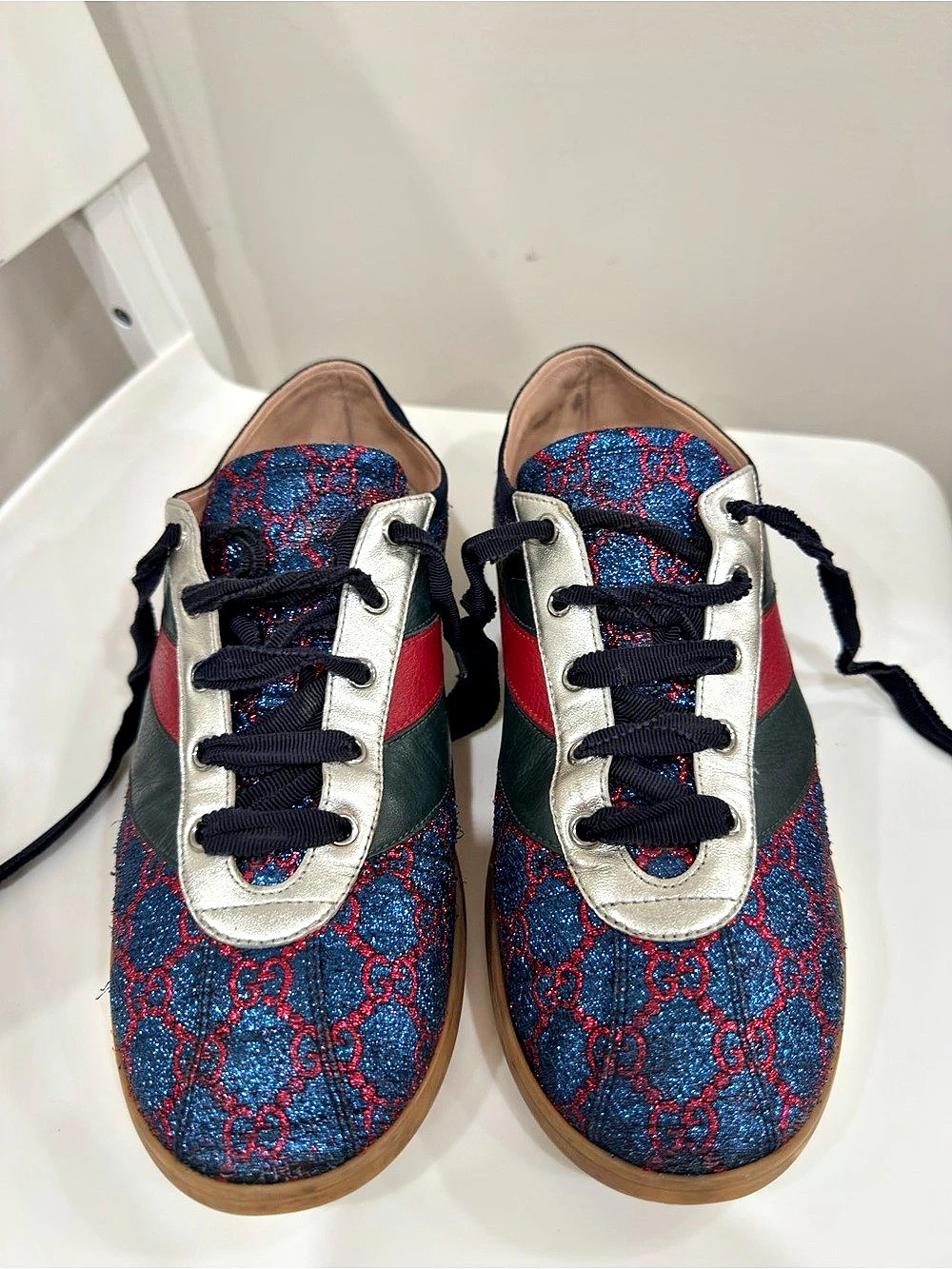 Gucci Men’s Sneakers in Blue & Red